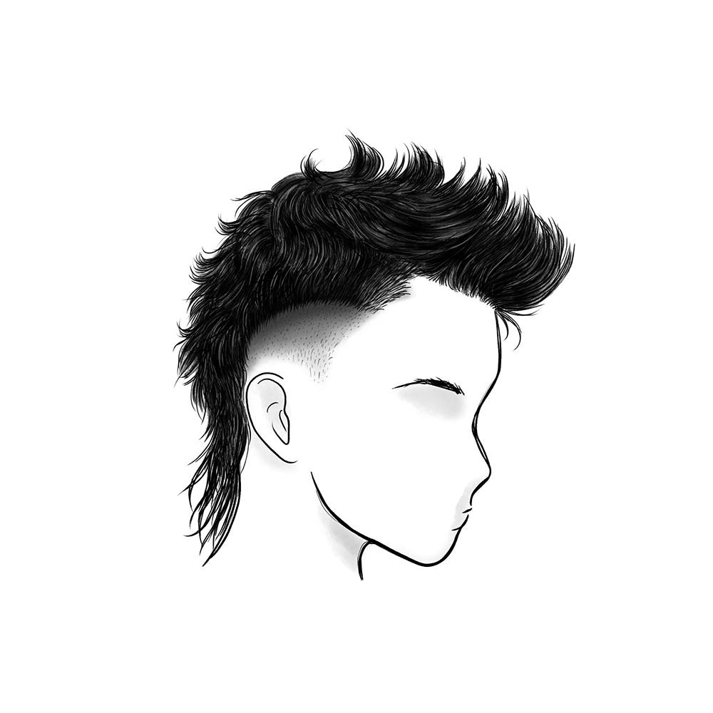 spiky mullet hairstyle
